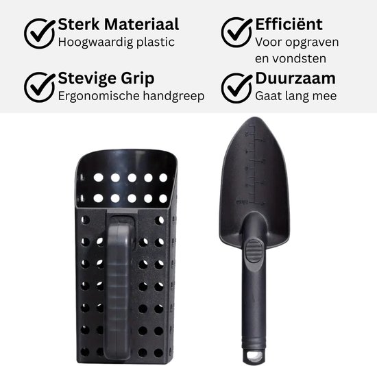 Free2buy Zand Scoop Metaaldetector Schop Rvs Scoops voor Strand Goud Detecteren Schat Jacht Tool (Carbon Fiber Handvat