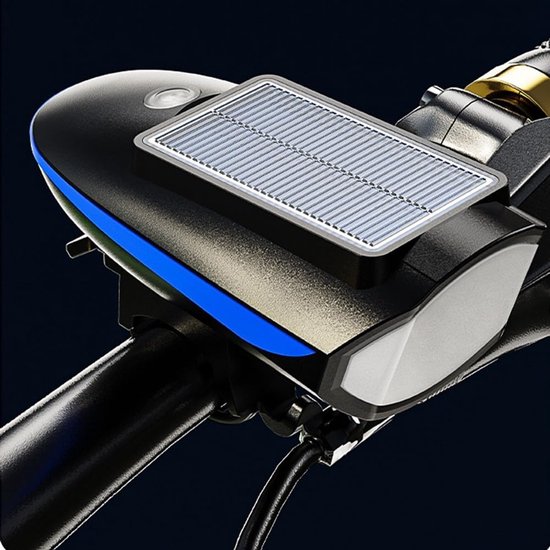 Solar Fietslamp Met Hoorn - 120dB Alarm & 80m Bereik - 3 Lichtstanden + 5 Geluidsmodi - USB/Zonne-Oplaadbaar - IPX4 Waterdicht - Voor MTB/E-Bike — afbeelding 2