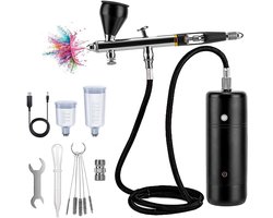 Elektrische Airbrush - Multifunctionele Airbrush - 0,3 mm spuitmond - Gemakkelijk schoon te maken - Geschikt voor nagelkunst, gezichtsbevochtiging, make-up, taart-/koekjesdecoratie