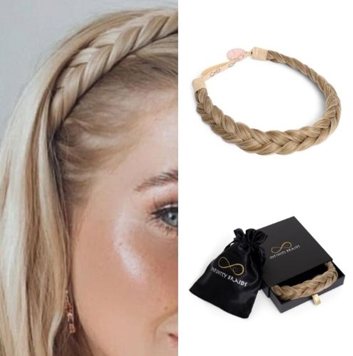 Infinity Braids - Lizzy Regular Braid - Haarband - Haarband Dames - Haarbanden - Haarband meisje - Lizzy Spring Lush