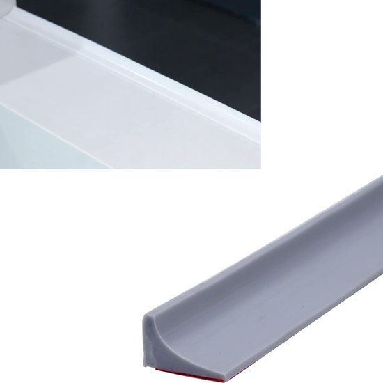Douche water spatbescherming hoog 10,5 cm, zwart wit grijs waterstop barrière voor gootsteen badkamer vloerdeur, rand water lip vasthoudende strips/schild zelfklevende inklapbare bumpers (kleur: D