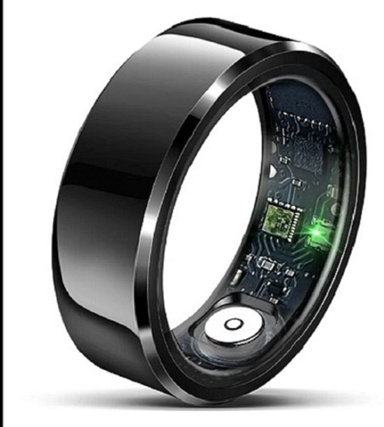 Smart Ring Mannen Vrouwen IP68 Waterdichte Hartslag Slaap Gezondheidsmonitor Sport Health Tracker Ring R02 voor Android IOS (Goud, 8
