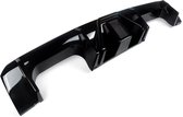 Diffuser LED Bravix - Achterbumper Diffuser - Voor BMW G80 M3/G82 G83 M4 (2021-2023) - Gloss Zwart met LED Licht - Auto accessoires