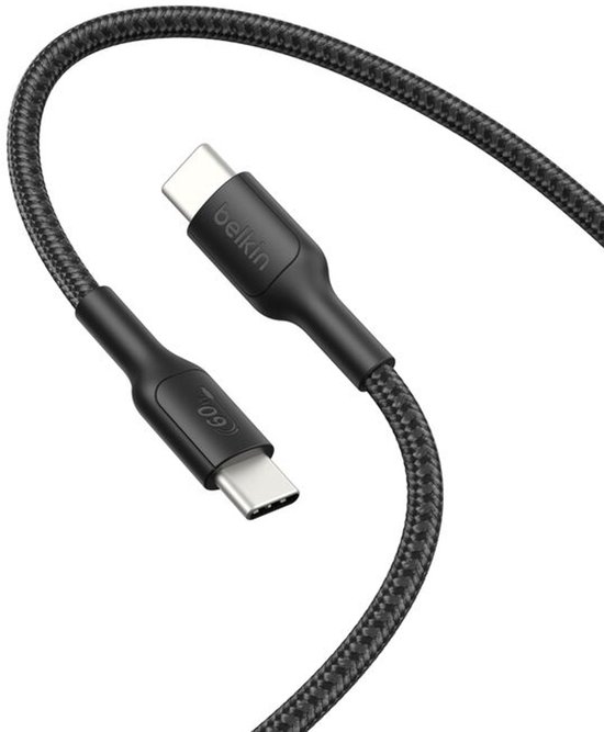 Câble USB Belkin ENA008HQ2MBK USB 2.0 2 m USB C Zwart