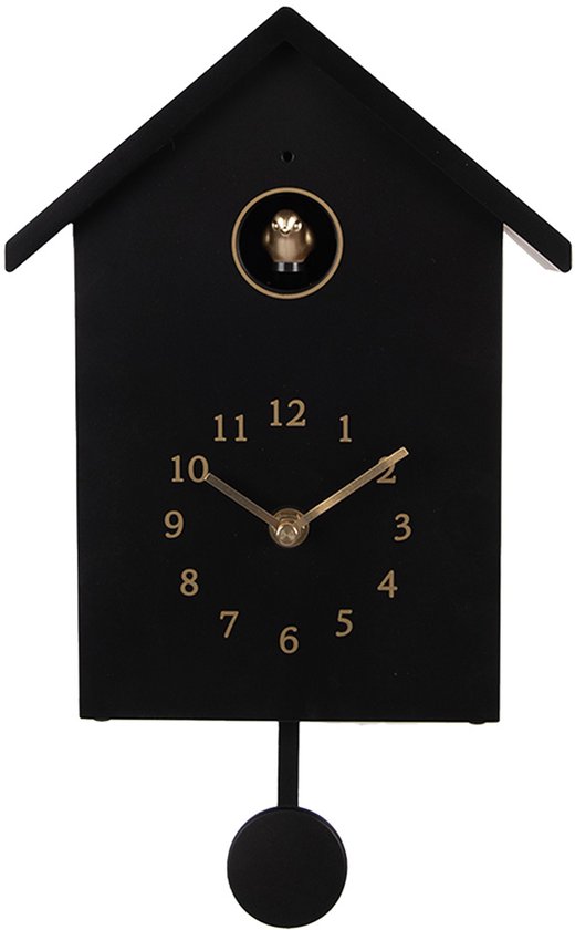 Horloge à coucou Clayre & Eef 20 x 10 x 26 cm Plastique Zwart