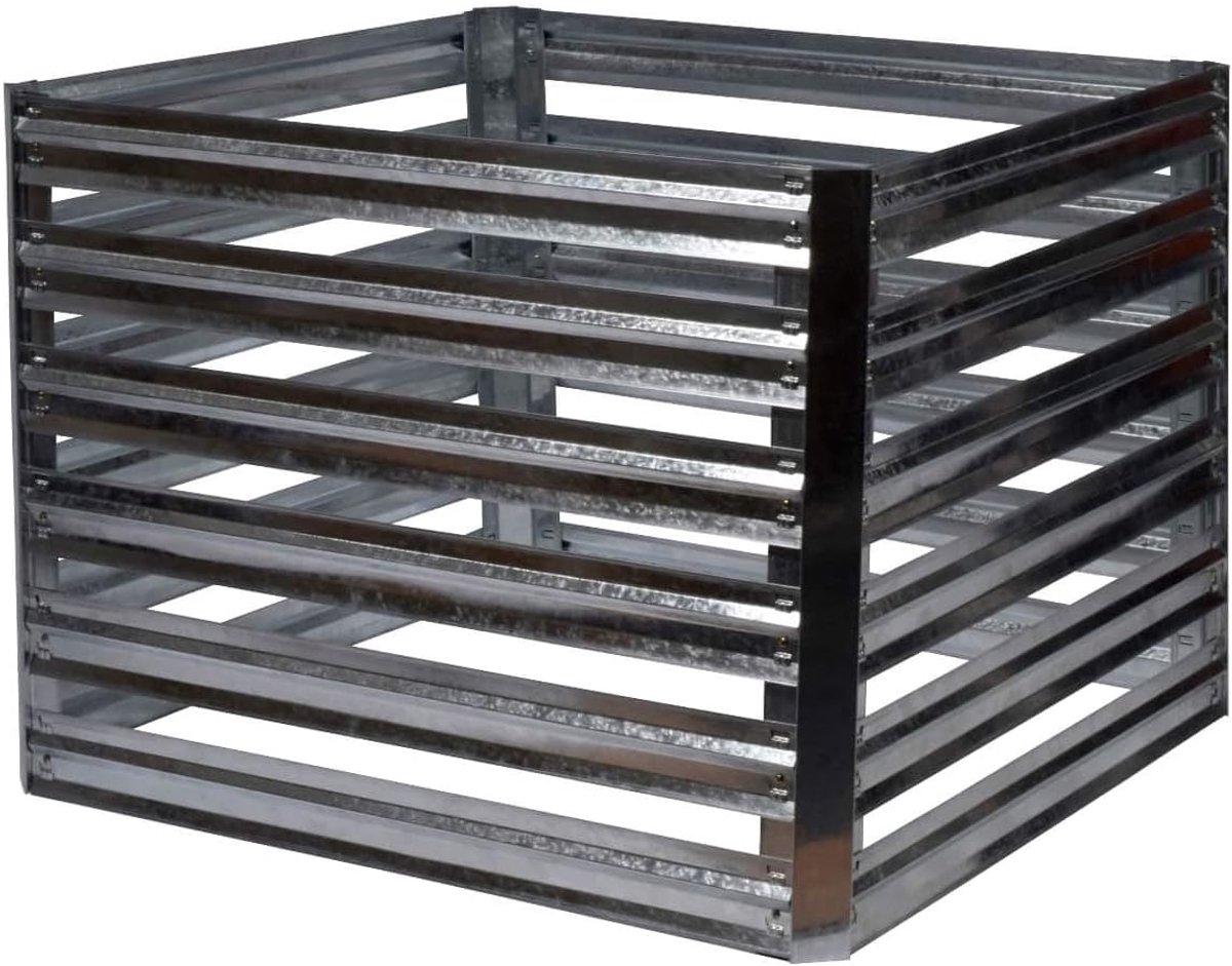 Muck voor Tuin- en Keukenafval - Gegalvaniseerde Metalen Compostbak - 93 x 93 x 70 cm