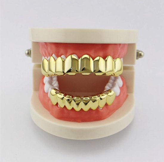 gesprek Elektropositief Bedachtzaam Gouden tanden | Grillz tanden | Grilzz Goud | Gouden tand | Boven en  Onderkant | bol.com