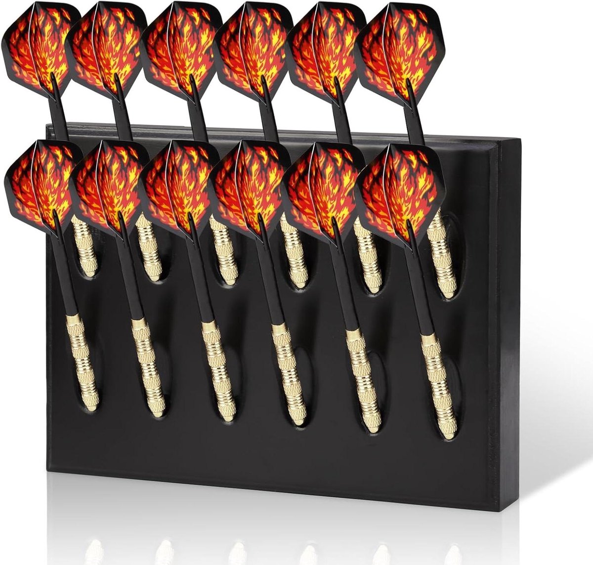 Zeynomax - Dartpijlhouder Stand - Houten Dartpijlhouder voor Stalen en Softdarts - Zwart - Geschikt voor Alle Darts - Opbergstandaard voor 1 Stuk Dartpijl