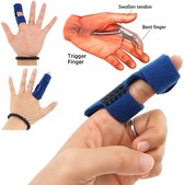 Vingerspalk I Vingerbrace I Vingerfixatieriem I Revalidatiespalk I Vinger Splint I Rechttrekken Vinger I Dual Strap I Zwart