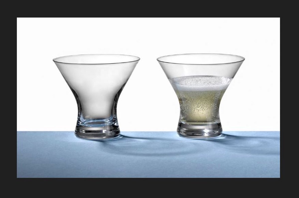 Mini cocktail, vodka martini, bruisende wijn glas - BOHEMIA KRISTAL PRICELESS BEAUTY - zonder poot - ook voor het serveren van ijs en dessert - geschenk cadeau glazen set met 4 stuks