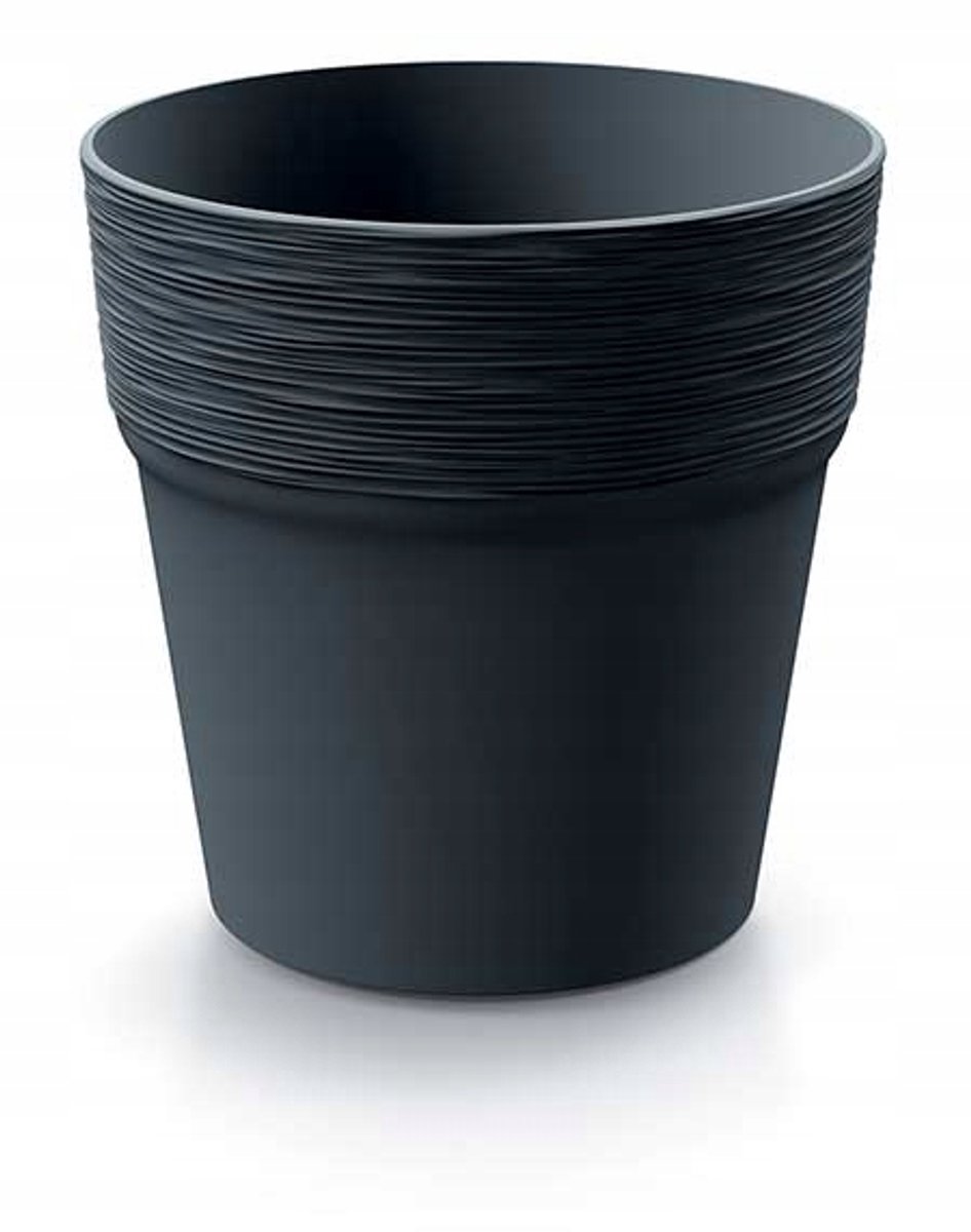 Prosperplast Furu - Bloempot - Antraciet - 12 cm - Rond