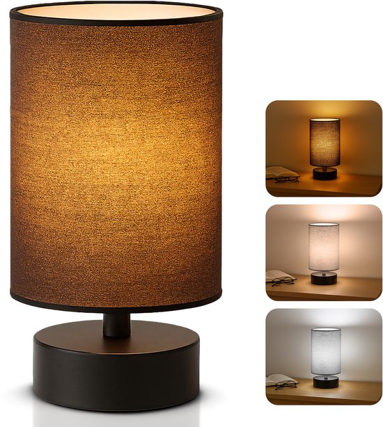 Nachtlamp - 3 Lichtkleuren - Nachtlampje voor Kinderen en Volwassenen - Stekkerlamp - Bedlamp - Tafellamp