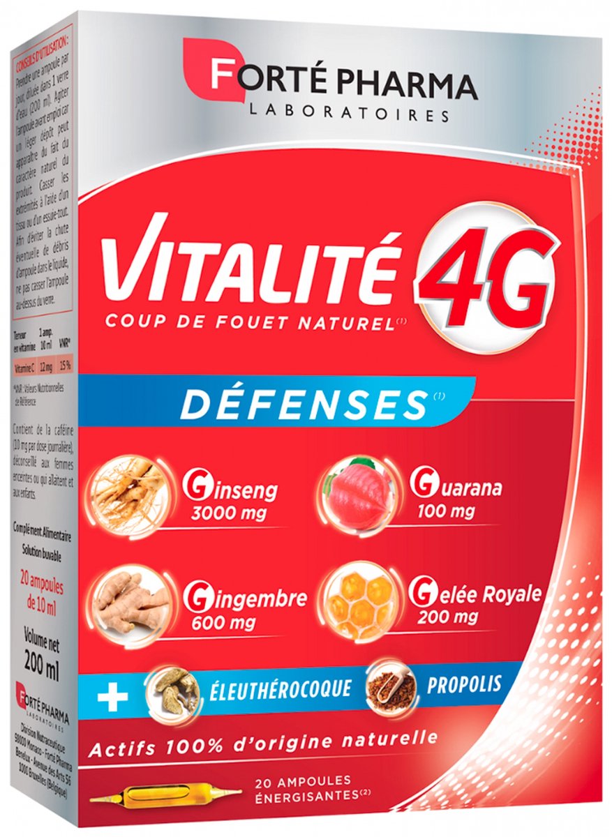 Goedkoopste Forté Pharma Vitalité 4G Défenses 20 Ampullen