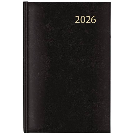 Aurora Florence - Dag Agenda 2026 - Zwart - Hardcover - Dag per pagina - A5 (14x21cm)