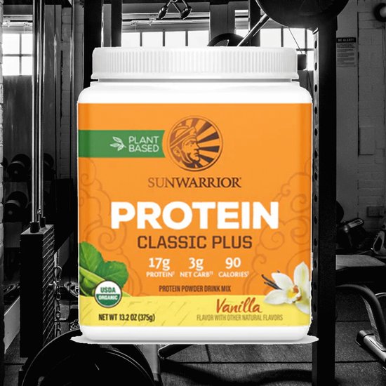 Sunwarrior Proteïne Classic Plus - Vanille - 375 gram — afbeelding 5