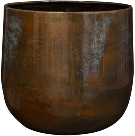 Ter Steege Pot de Fleurs-Pot décoratif en métal Blue Mystic D 29 H 27 cm Ouverture 24,5 cm