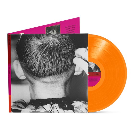 Oranje vinyl LP en hoes van Kae Tempest - Self Titled. De hoes toont de achterkant van een hoofd met kortgeknipt haar.