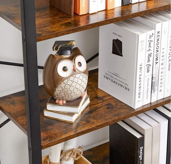 Grote open boekenkast industrieel – 6 planken – Zents XL IN-HOMEXL – 165 cm