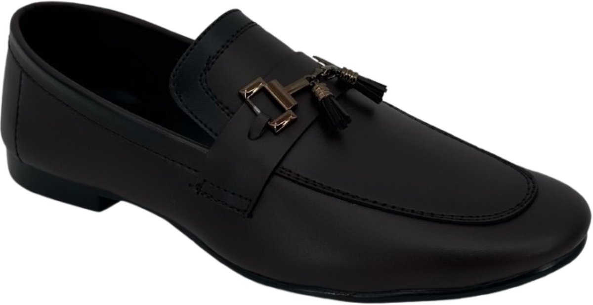 Luxury® Heren Schoenen - Loafers Heren - Instappers Heren - Donker Bruin - Maat 39