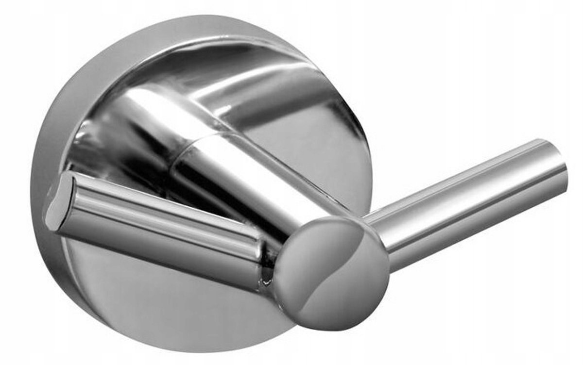 Bisk Foryou - Dubbele Handdoekhaak - Chromen Afwerking - Compact Ontwerp