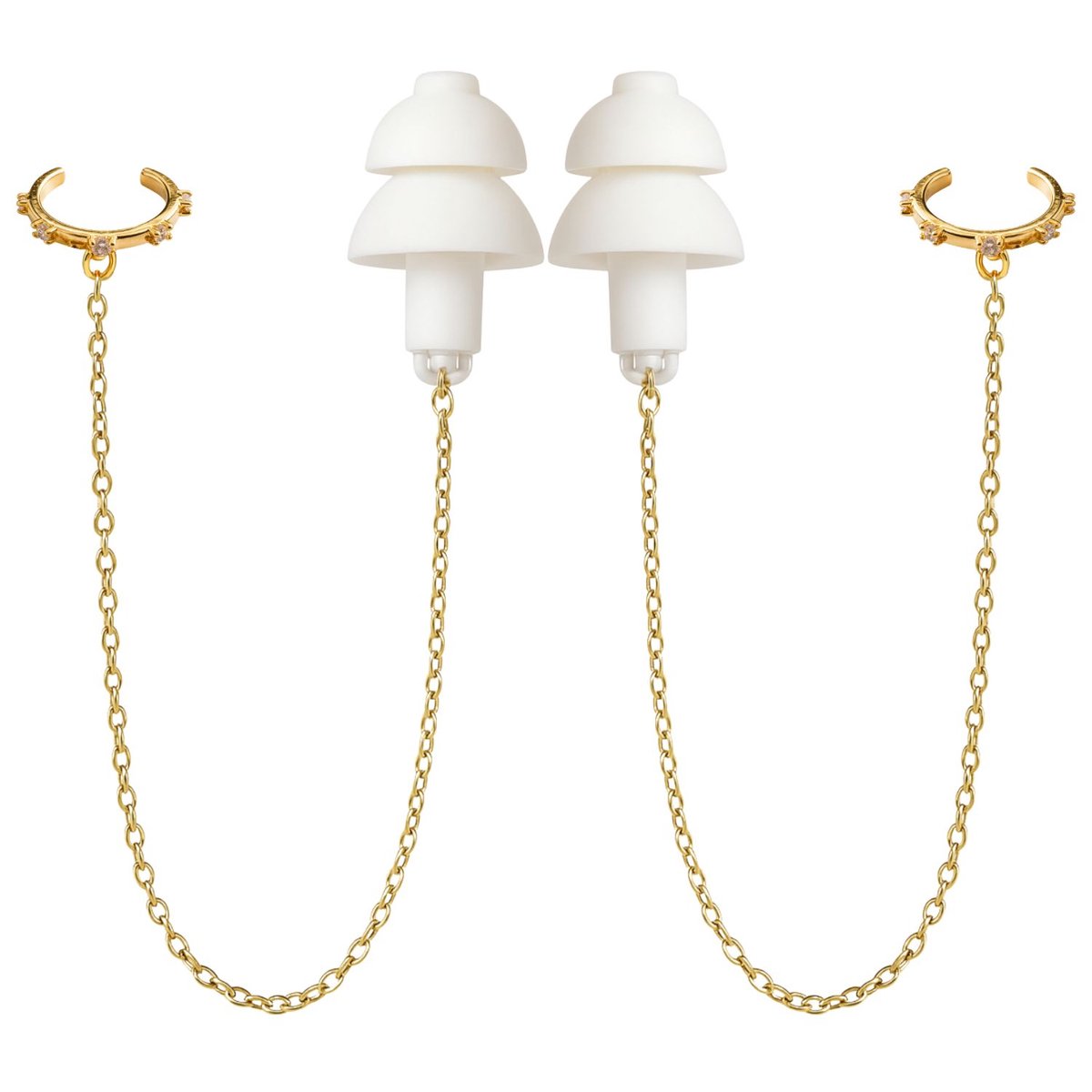 Earcuffs Voor Oordopjes - (Clip) - Oordopjes Festival - Oordoppen - Oorbellen Dames - Te Gebruiken Met Airpods - Goudkleurig
