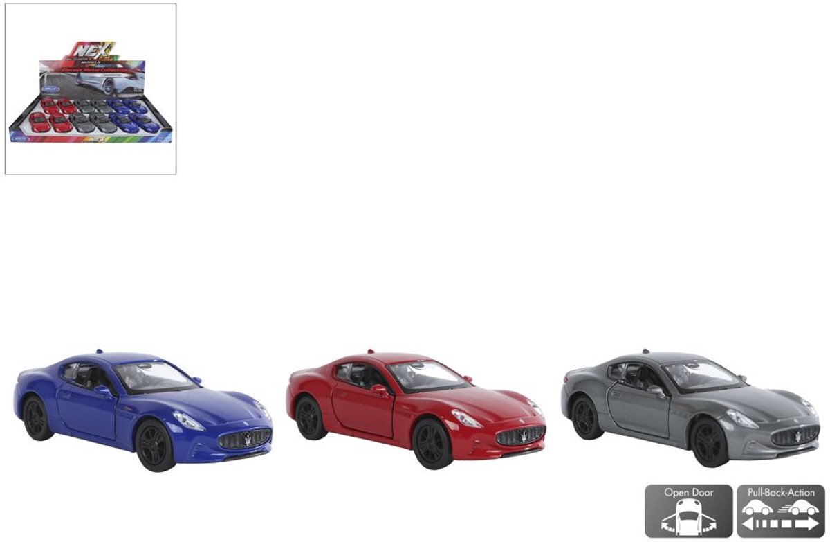 Welly Maserati Gran Turismo Folgore verkoop per stuk die cast pull back motor 12cm auto