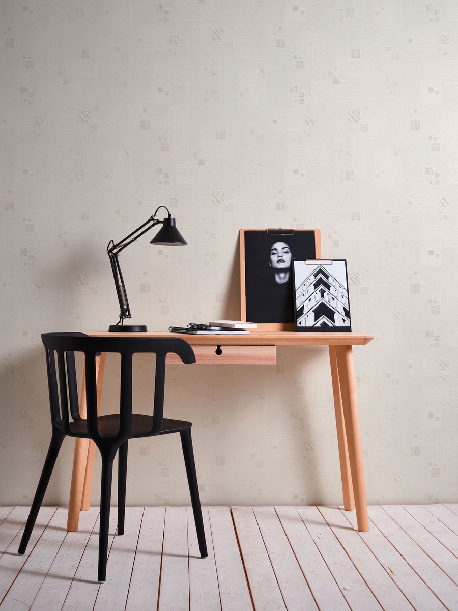 Effen behang Uni behang Vliesbehang Grijs Wit 339212 | Online behang winkel