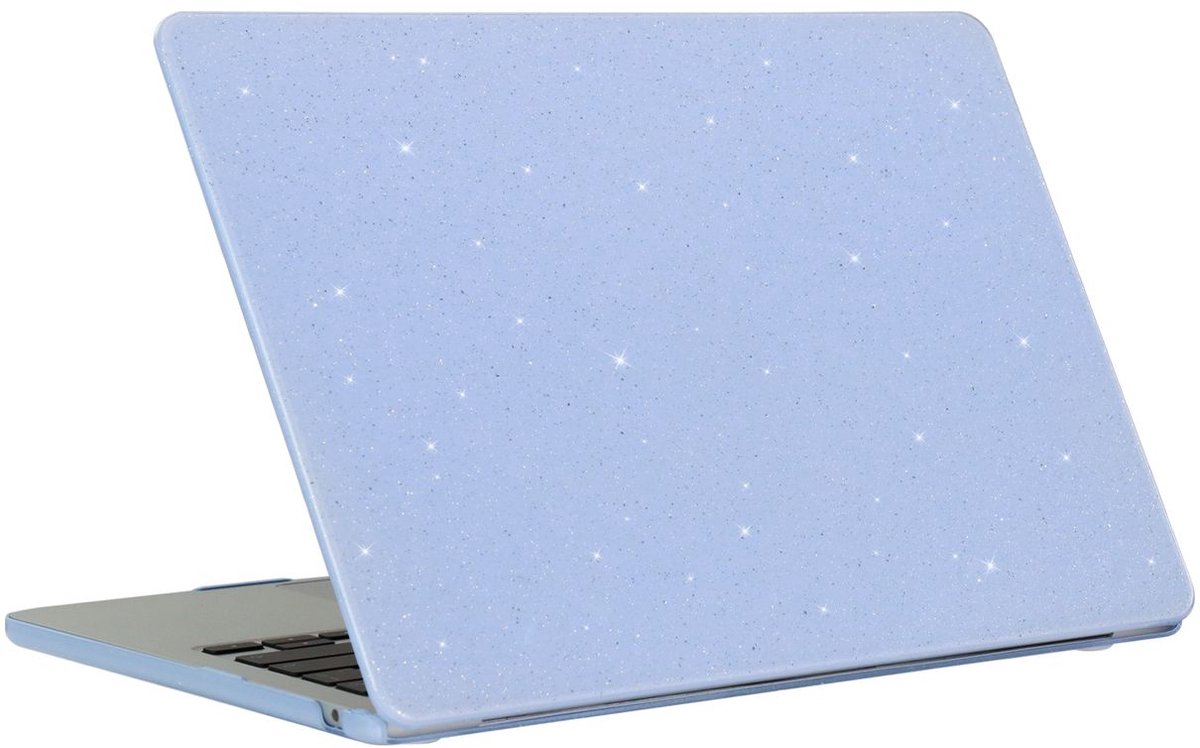 Mobigear Laptophoes geschikt voor Apple MacBook Air 13 Inch (2022-2026) Hoes Hardshell Laptopcover MacBook Case | Mobigear Sparkling Cream - Blauw - Model A2681 / A3113 / A3240 / A3449