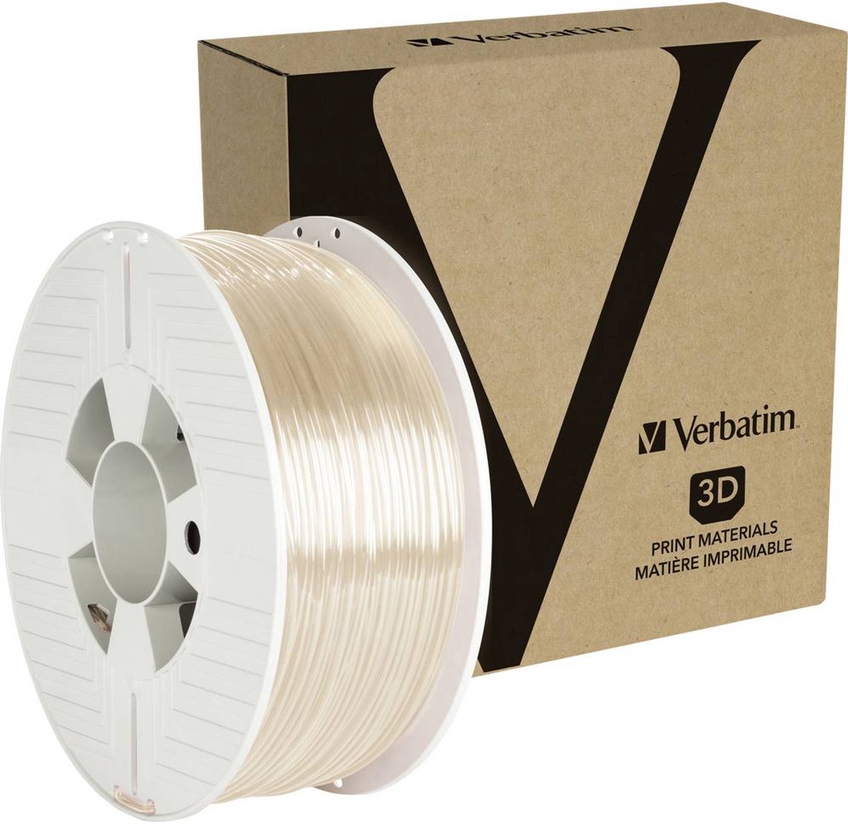 Verbatim 55059 55059 Filament PETG Slagvast, Flexibel 2.85 mm 1 kg Transparant 1 stuk(s)