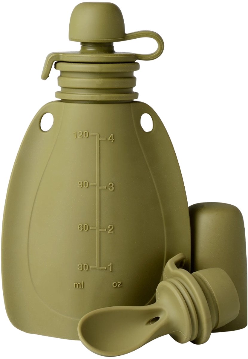Mininor smoothie pouch – siliconen - herbruikbaar - moss green - 120 ml