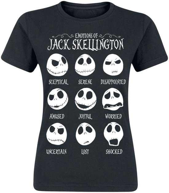 The Nightmare Before Christmas Disney - Jack Skellington Dames T-shirt - zwart - XL