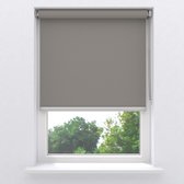 Bol.com Radeco® Rolgordijn Verduisterend - Easy Royal - Grijs - 140 x 190 cm - Rolgordijn zonder boren - Maten van 40 t/m 240 cm... aanbieding