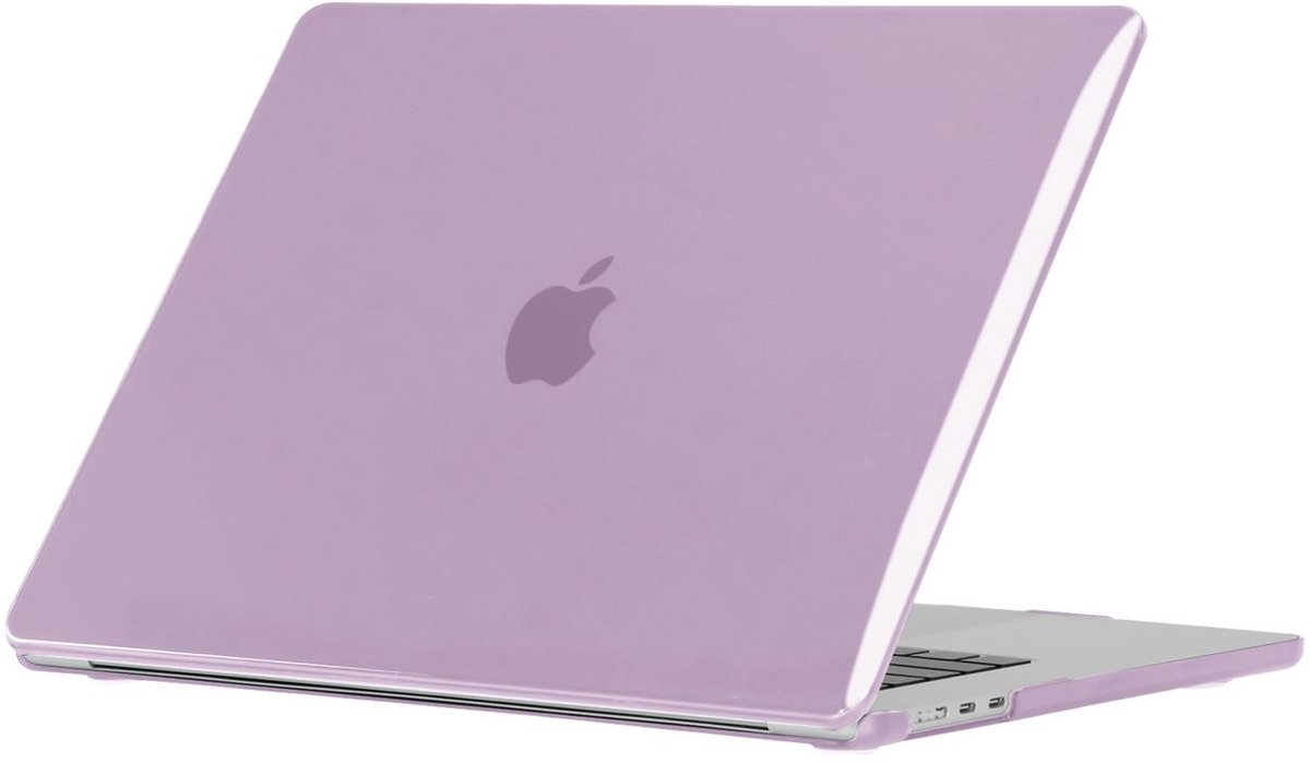 Mobigear Laptophoes geschikt voor Apple MacBook Air 13 Inch (2022-2026) Hoes Hardshell Laptopcover MacBook Case | Mobigear Crystal Case - Paars - Model A2681 / A3113 / A3240 / A3449