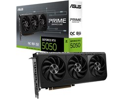 ASUS NVIDIA Prime GeForce RTX 5050 OC Edition - Videokaart - 8GB - GDDR6 - PCIe 5.0 - 1x HDMI 2.1b - 3x DisplayPort 2.1a