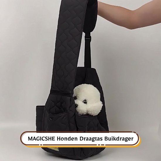 Adiwo Puppydrager, hondendraagtas schoudertas, omkeerbare handsfree hondendraagslinger voor kleine en middelgrote honden en katten, zacht en comfortabel, voor buitenwandelen, reizen, winkelen