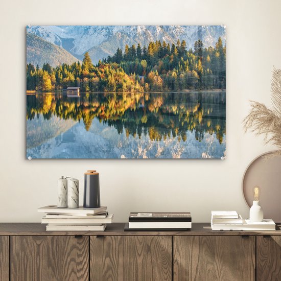 MuchoWow® Peinture sur verre 60x40 cm - Peinture sur verre - Allemagne - Montagnes - Alpes - Photo sur verre acrylique - Peintures