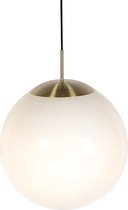 QAZQA ball hl - Moderne Hanglamp - 1 lichts - Ø 400 mm - Wit - Woonkamer | Slaapkamer | Keuken