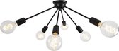 QAZQA sputnik - Moderne Plafondlamp - 6 lichts - Ø 600 mm - Zwart -  Woonkamer | Slaapkamer | Keuken