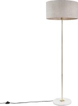 QAZQA Kaso - Moderne Vloerlamp | Staande Lamp - 1 lichts - H 1650 mm - Grijs - Woonkamer | Slaapkamer | Keuken