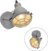 QAZQA antigo - Industriele Wandlamp voor binnen - 1 lichts - L 130 mm - Grijs - Industrieel - Woonkamer | Slaapkamer | Keuken