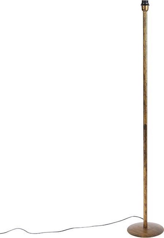 QAZQA - Moderne Vloerlamp | Staande Lamp - 1 lichts - H 1450 mm -  Goud/messing -... | bol.com