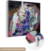 MuchoWow® Glasschilderij 20x20 cm - Schilderij acrylglas - The virgin - Gustav Klimt - Foto op glas - Schilderijen