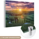 Peinture sur Verre - Italie - Coucher de Soleil - Toscane - 150x100 cm - Peintures sur Verre Peintures - Photo sur Glas