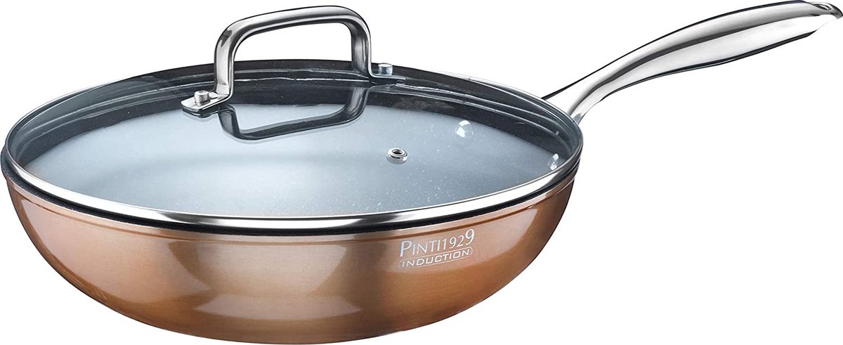 Poêle wok en aluminium de haute qualité Lagostina Cucina Leggera - Ø28 cm