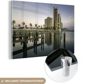 Skyline de Corpus Christi immédiatement après le lever du soleil dans le Texas américain Plexiglass 120x80 cm - Tirage photo sur Glas (décoration murale en plexiglas)