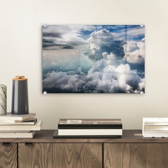 Cloudy Glas 30x20 cm - petit - Tirage photo sur Glas (décoration murale en plexiglas)