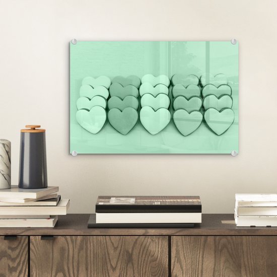 Peinture sur Verre - Hartjes Vert Menthe - 30x20 cm - Peintures sur Verre Peintures - Photo sur Glas