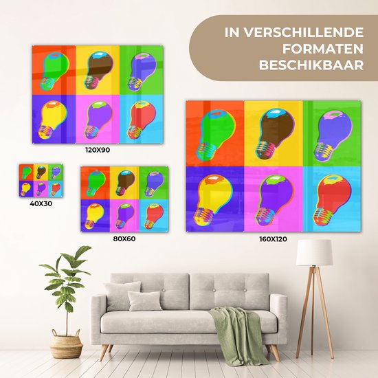 Peinture sur Verre - Pop Art Light - 80x60 cm - Peintures sur Verre Peintures - Photo sur Glas