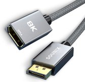 Sounix DisplayPort verlengkabel - DP 1.4 - 8K60Hz - 1 meter - zwart