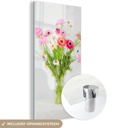 MuchoWow® Glasschilderij 20x40 cm - Schilderij acrylglas - Stilleven - Bloemen - Lente - Foto op glas - Schilderijen